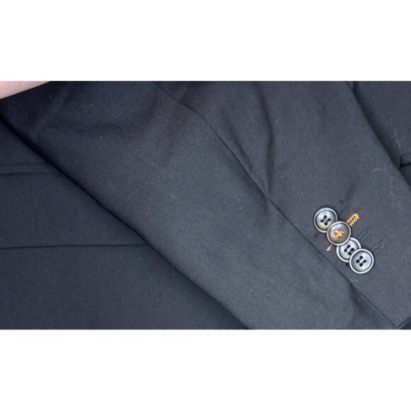 Daily OppoSuits Men's Blazer Sports Coat Black Two Button Solid Lined Size 42 - Picture 4 of 13